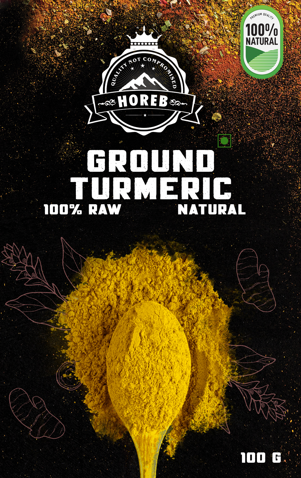 Ground Turmeric - Front